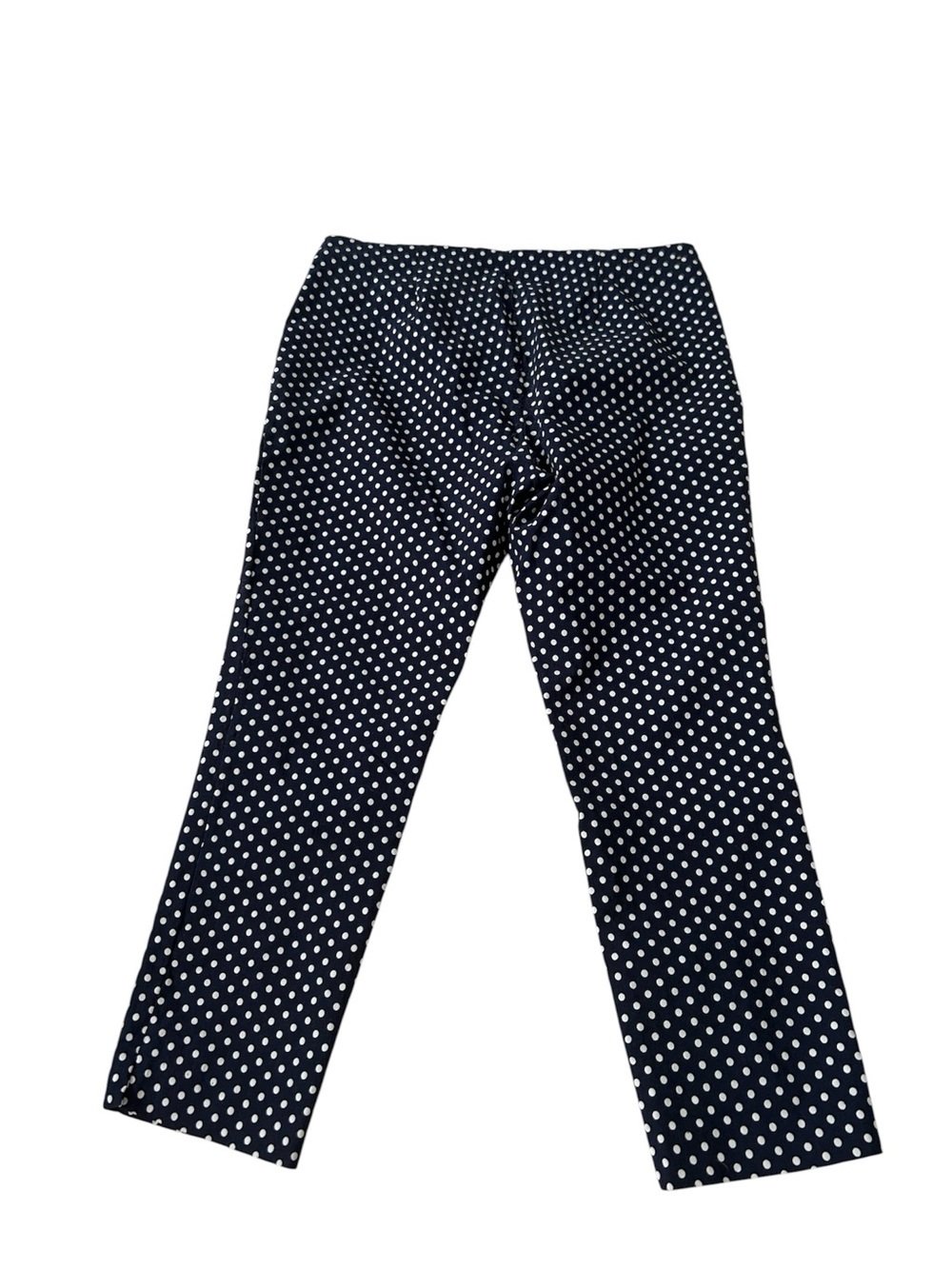 Michael Kors Navy and White Polka Dot Cropped Pants Size L - Picture 2 of 4